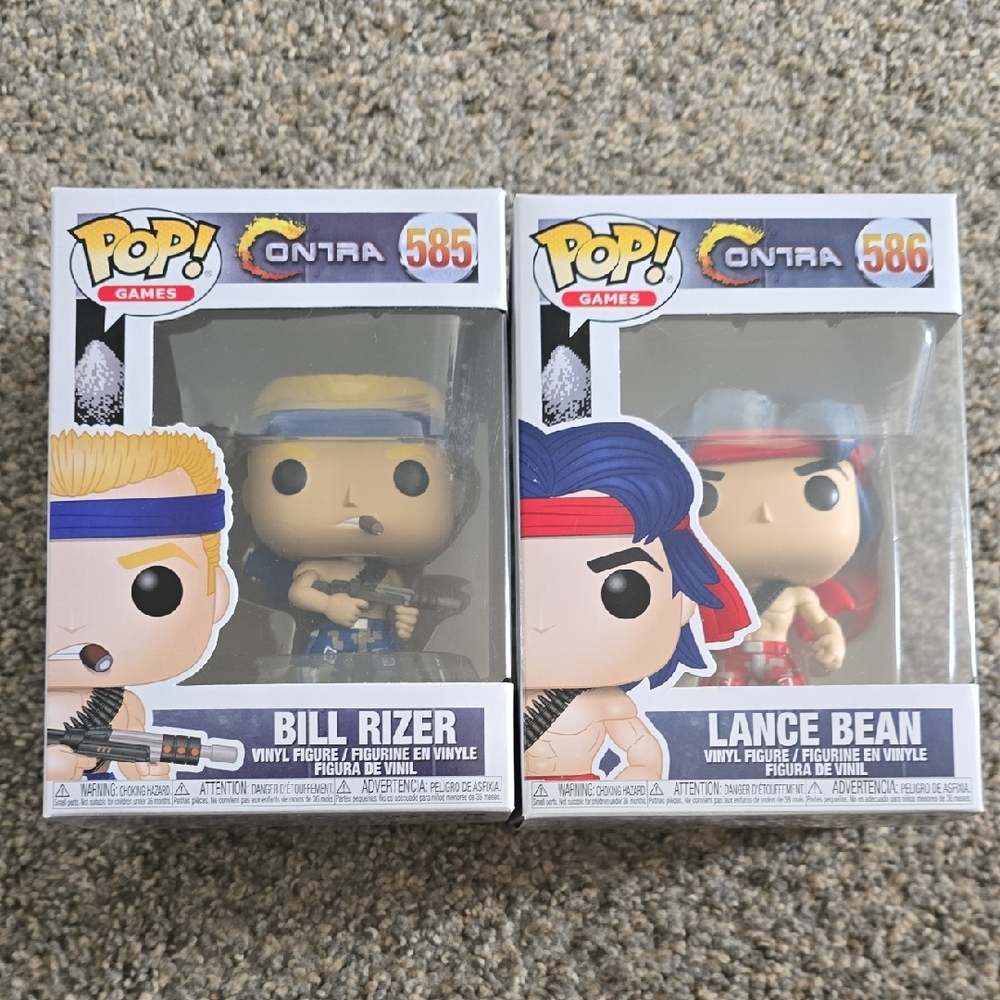 Funko Pop! Games Contra Bill Rizer and Lance Bean Figures